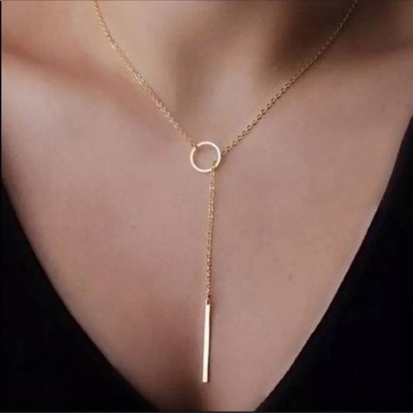 Jewelry - DAINTY GOLD NECKLACE LARIAT INFINITY CIRCLE